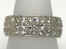 Ring Silber 925 mit vielen Steinen,  Vermutlich Zirkonia