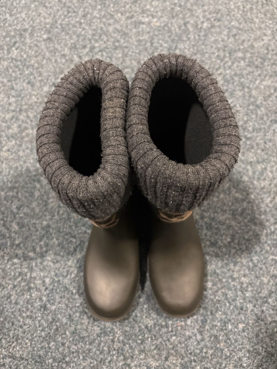 Zara Scarpe per ragazze: Zara Rubber Winter Boots, Size 35, Knit Trim! – Usato da Grabs venduto da MDS77 2