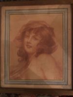 A.MICHEL.RÖTELZEICHNUNG.20JH.Junge Dame.