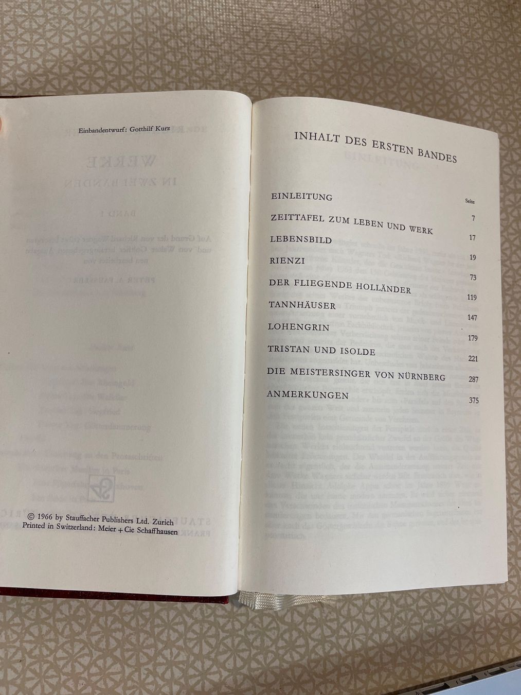 Libri: Buch - Richard Wagner Werke Band 1 – Usato da Urnäsch venduto da pas_5r9c 5