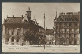 Carte P de 1924 ( Yverdon / Rue de la Poste )