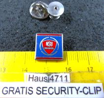NSU WANKEL AUTO LOGO KLEIN-FEIN ENAMEL PIN MIT SECURITY-CLIP