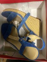 Sandales bleues espadrilles en daim neuves 41