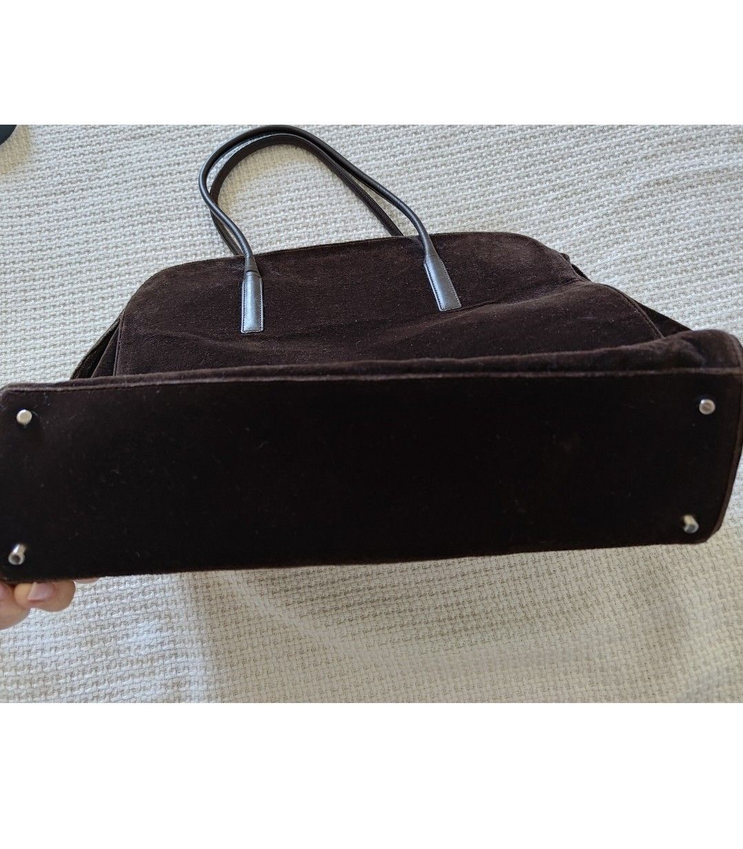 Prada Borse da donna: Sac à main en velours Prada - Marron – Usato da Versoix venduto da mel_877v 2
