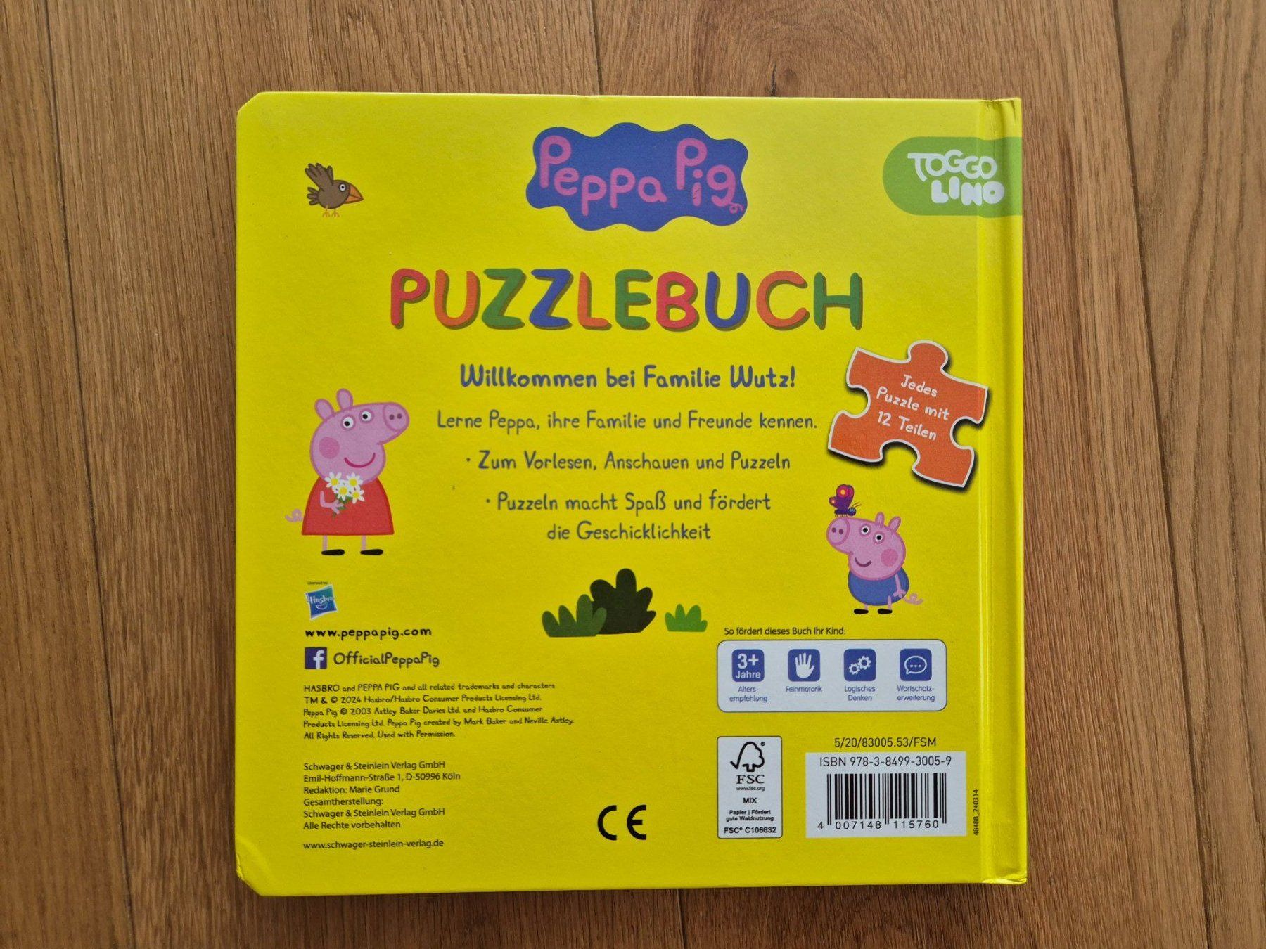 Hasbro Puzzle: Peppa Pig - Puzzlebuch mit 4 Puzzles - 3+ – Usato da Andelfingen venduto da manuf_01 6