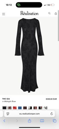 Realisation The Gia dress Midnight Rose silk size XS