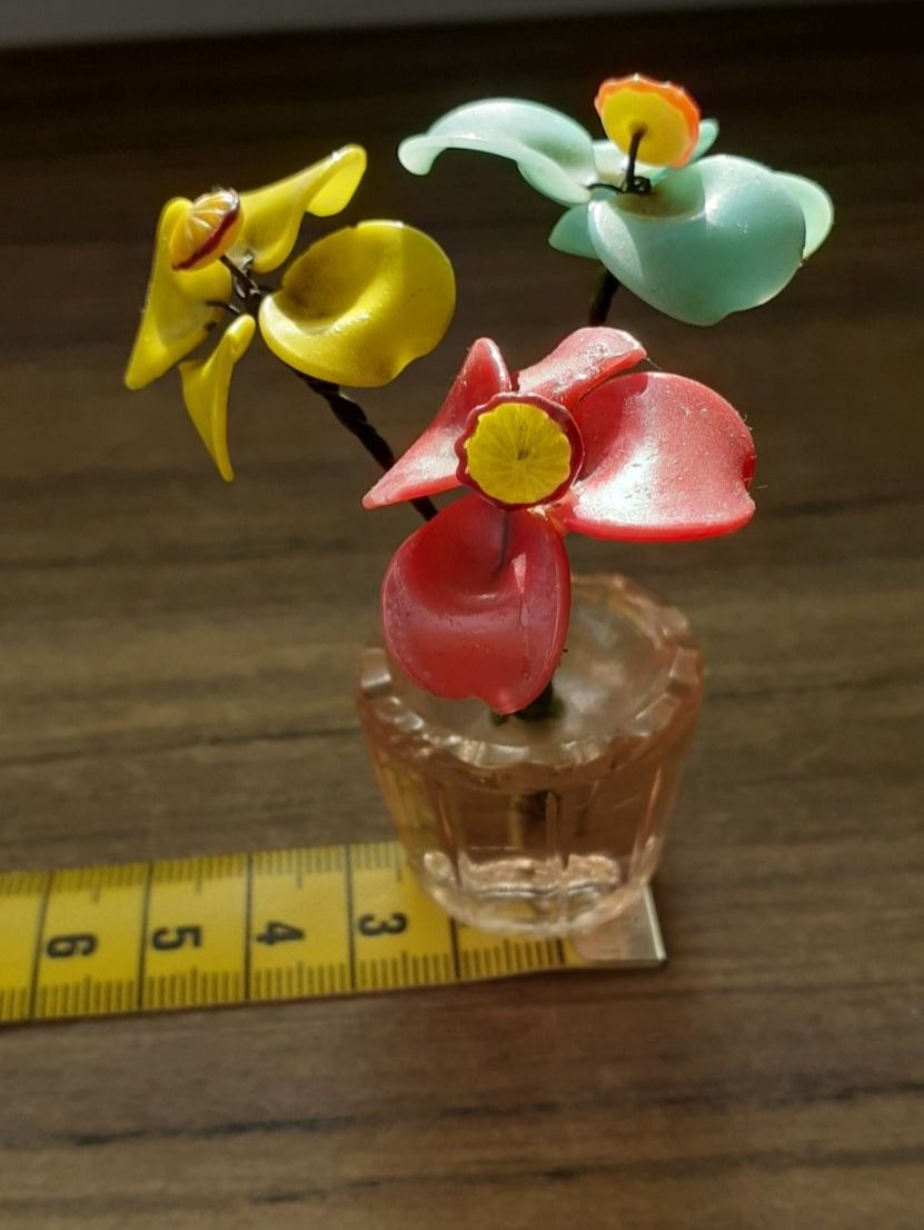 Statuette: Glasblumen Strauss antik – Usato da Mörschwil venduto da antiksalon 7