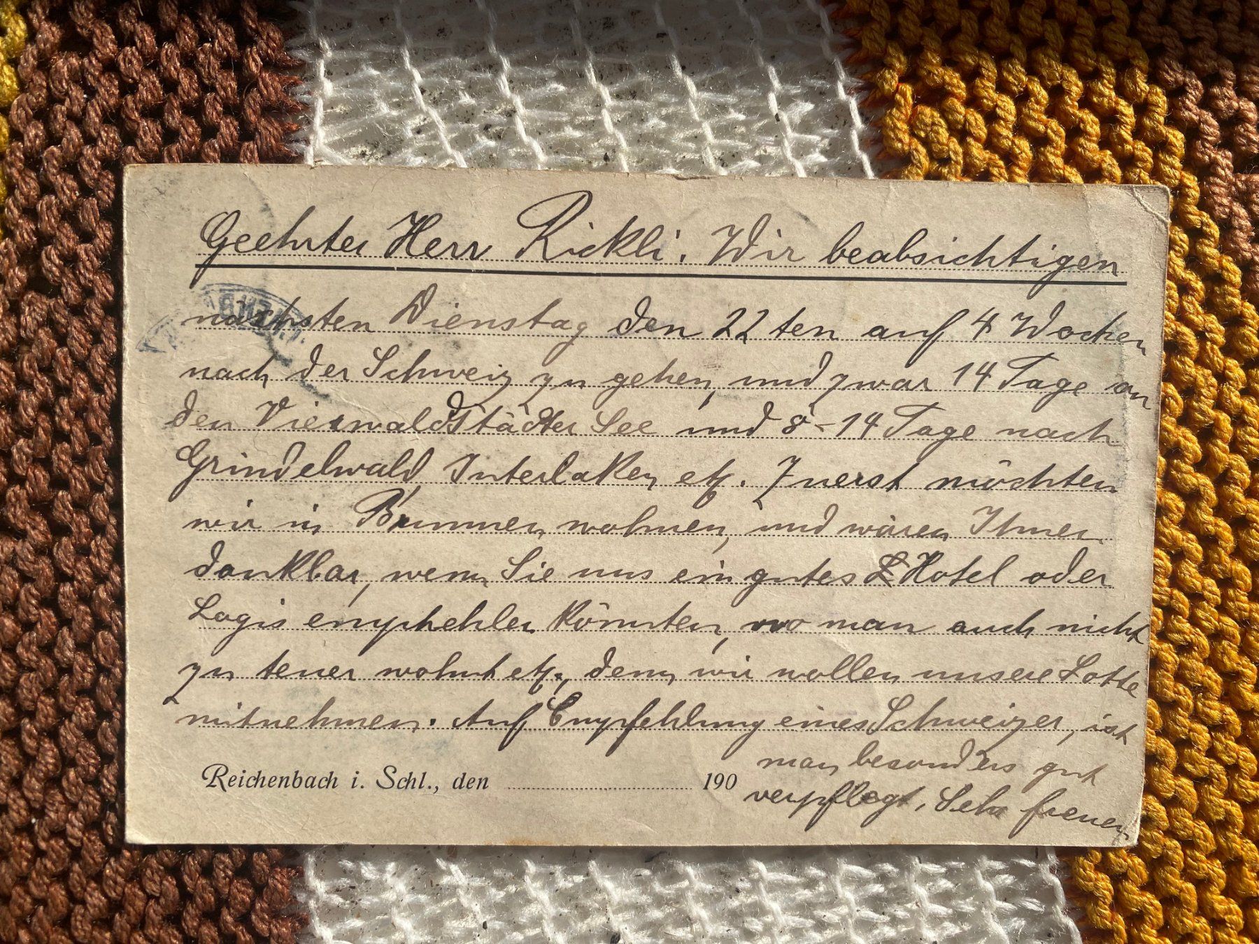 Cartoline postali: 1909 PK DE - CH Militär – Usato da Langendorf venduto da Antik-Samariter 1