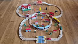 Riesige Brio Holzeisenbahn Eisenbahn Zug Bäume Fahrzeuge