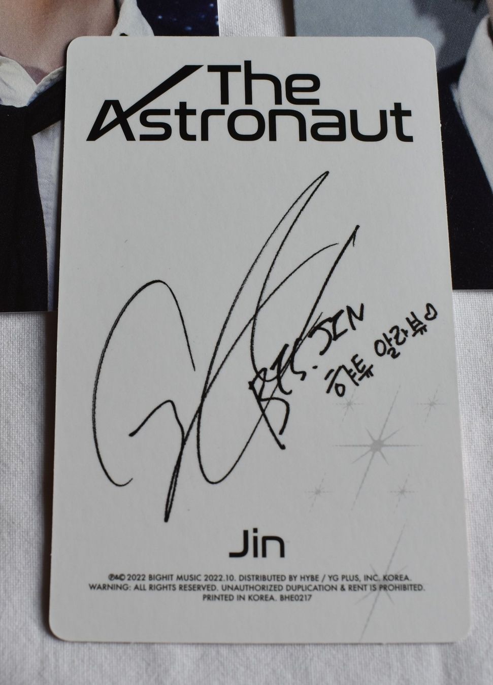 CDs: JIN ALBUM THE ASTRONAUT  VERSION O2 – D'occasion à Luthern par Babyorange1 7