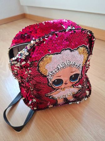 Kinder Rucksack mit Wendepajetten & Leuchteffekt (Augen)