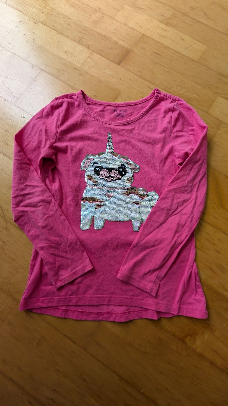 Camicette, T-shirt & Top: Pailletten Langarmshirt – Usato da Stäfa venduto da Viviane77