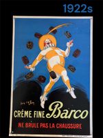 Tôle  publicitaire ancienne 1920 environ Cirage Barco