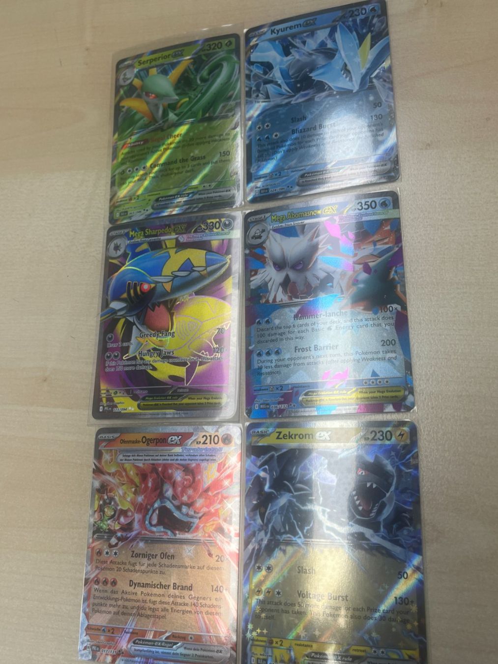 Pokémon Sammelbilder & Trading cards: Ogerpon, Sharpedo, Serperior, Zekrom, Abomasnow und Kyurem – Neu (gemäss Beschreibung) aus St. Niklaus VS von tru_vj5x 1