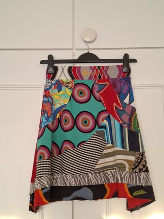 Jupe Desigual patchwork asymétrique taille S
