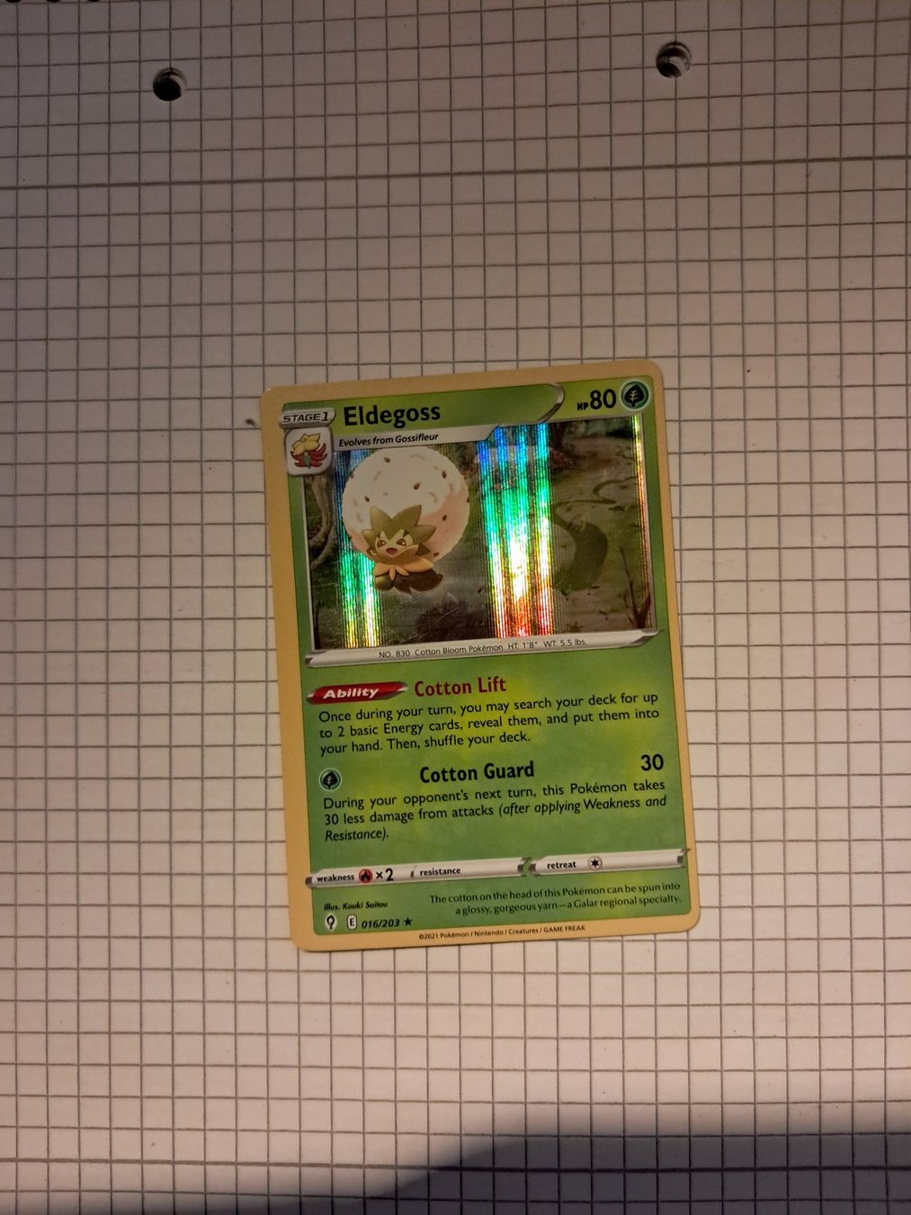 Pokémon Carte collezionabili: Pokémon Karte Eldegoss 016/203 Holo englisch – Usato da Wallisellen venduto da Cyberfuexli