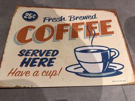 Blechschild Coffee Vintage