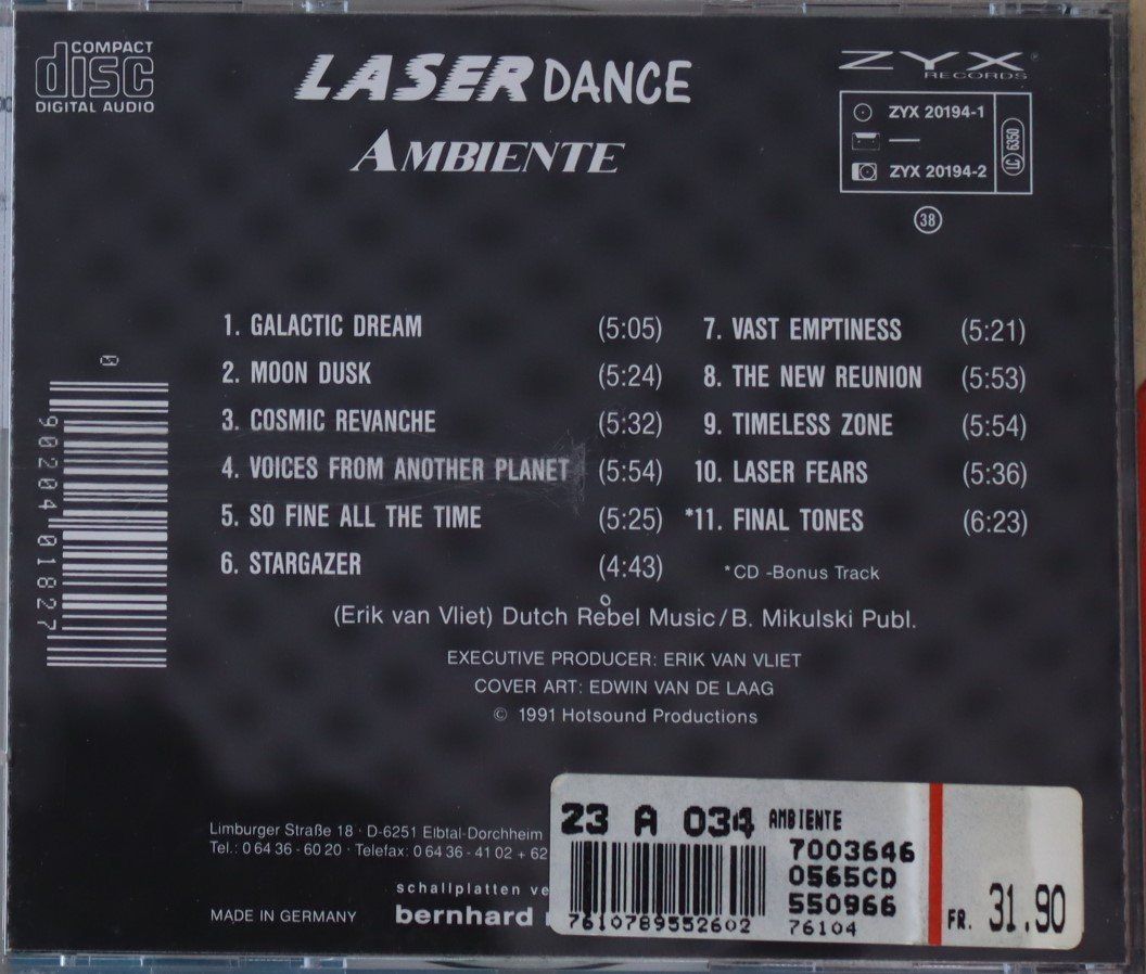 CD: Laser Dance – Ambiente – Usato da Luzern venduto da CONTENTI 2