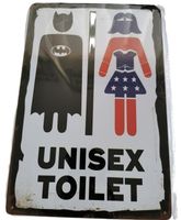 Unisex Toilet - Blechschild    (neu, OVP)