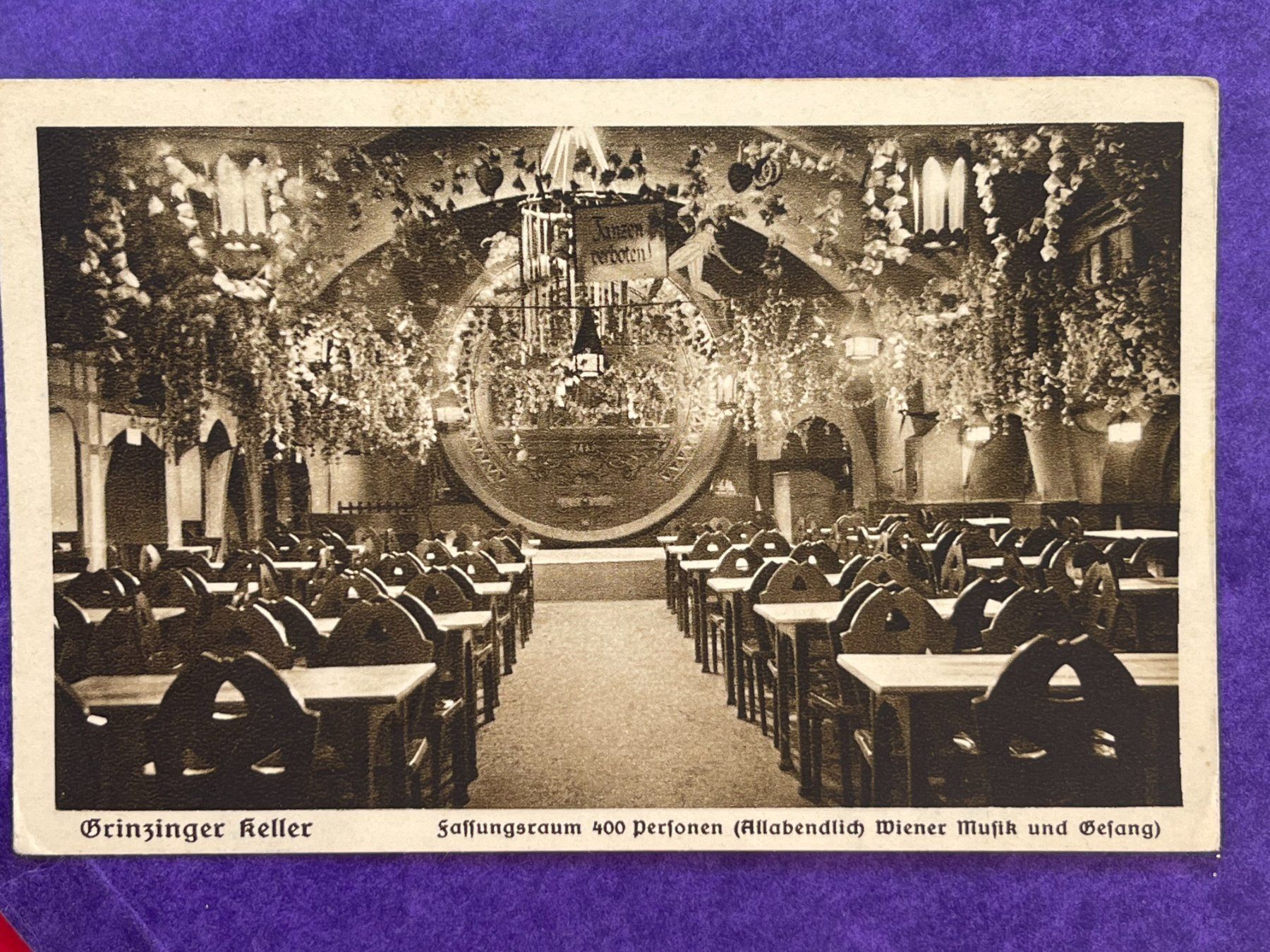 Ansichtskarten: Grinzinger Keller - Wiener Rathauskeller – Gebraucht aus Steg VS von danwer74
