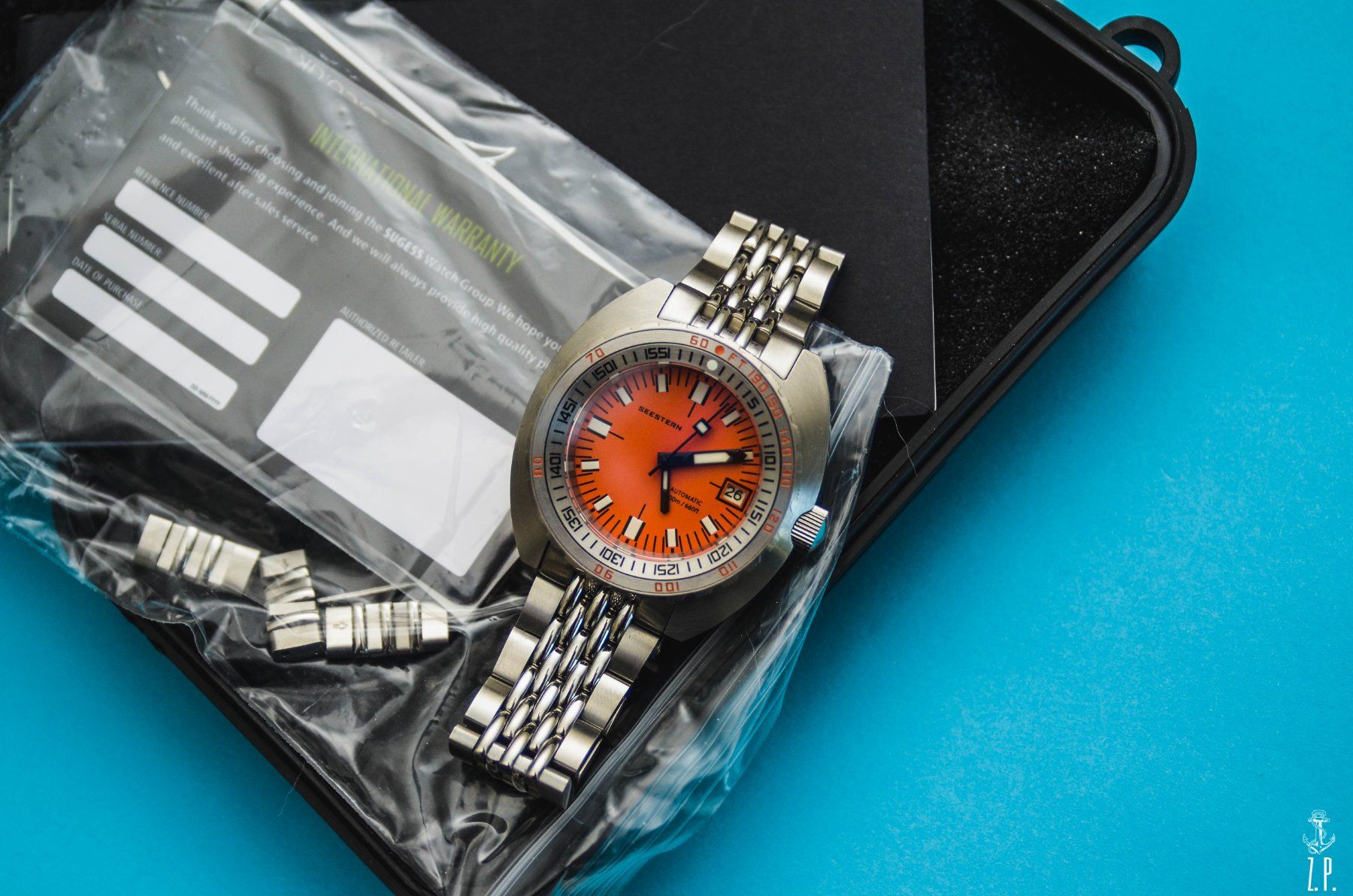 Orologi: Seestern T300 Automatic Orange Diver Herren Uhr – Usato da Boswil venduto da ZPwatches 7