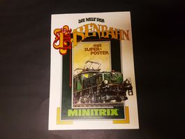 Minitrix, poster Plakat affiche, 100 Jahre Gottard bahn 1982