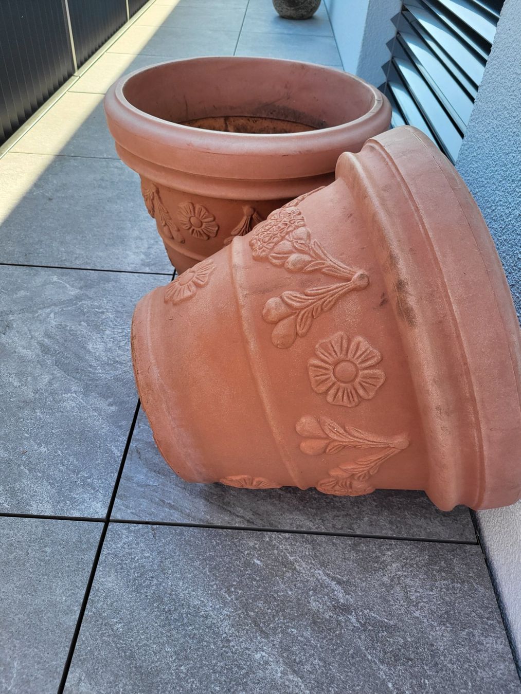 Vasi per fiori: 2 Terracotta-Imitation Blumentöpfe – Usato da Rümlang venduto da Turrin 8