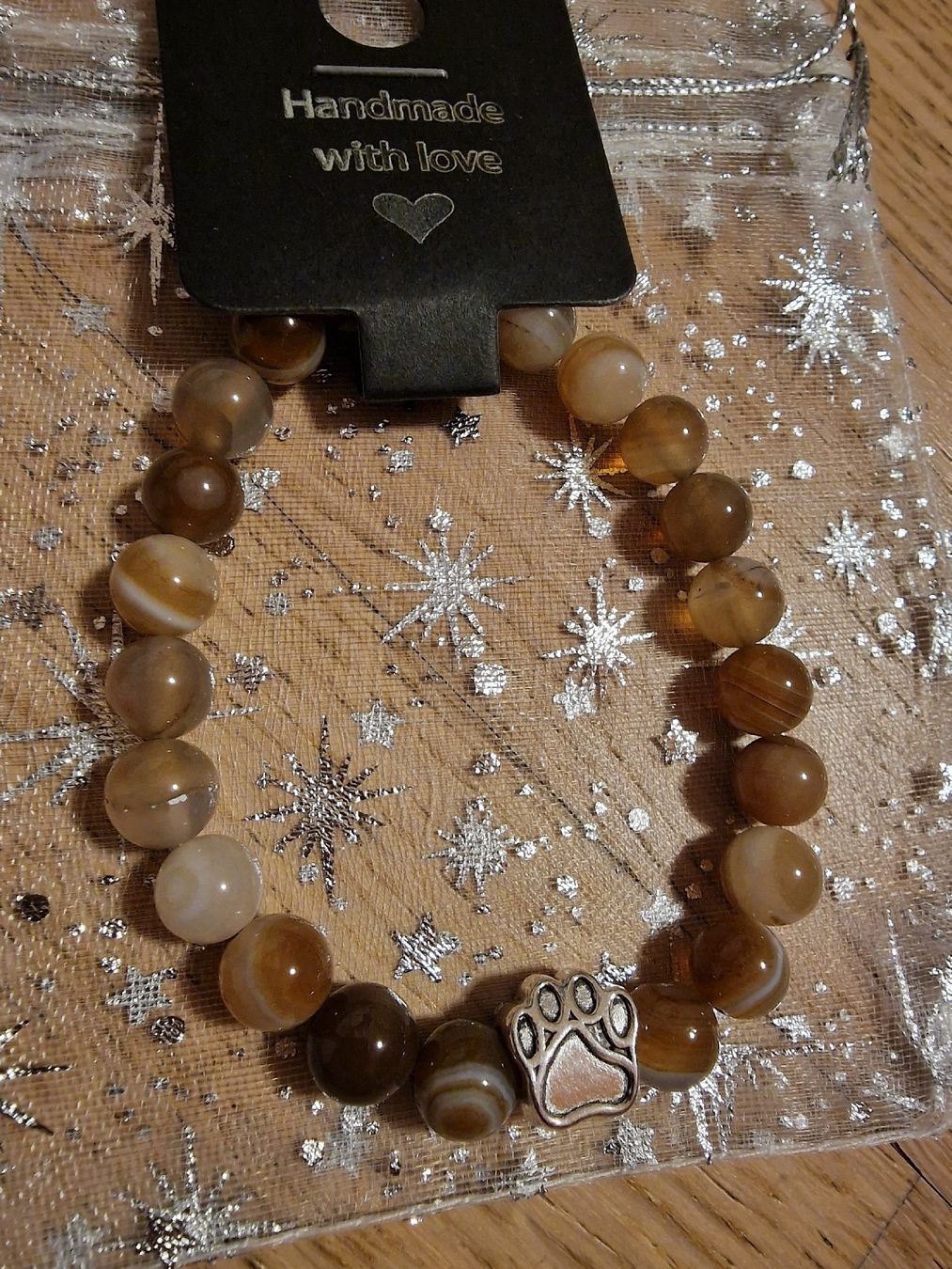 Bracelets: Wunderschönes Armband mit Pfote Achat Perlen/Neu – Neuf avec emballage d'origine à Arbon par sar_l7ll 1