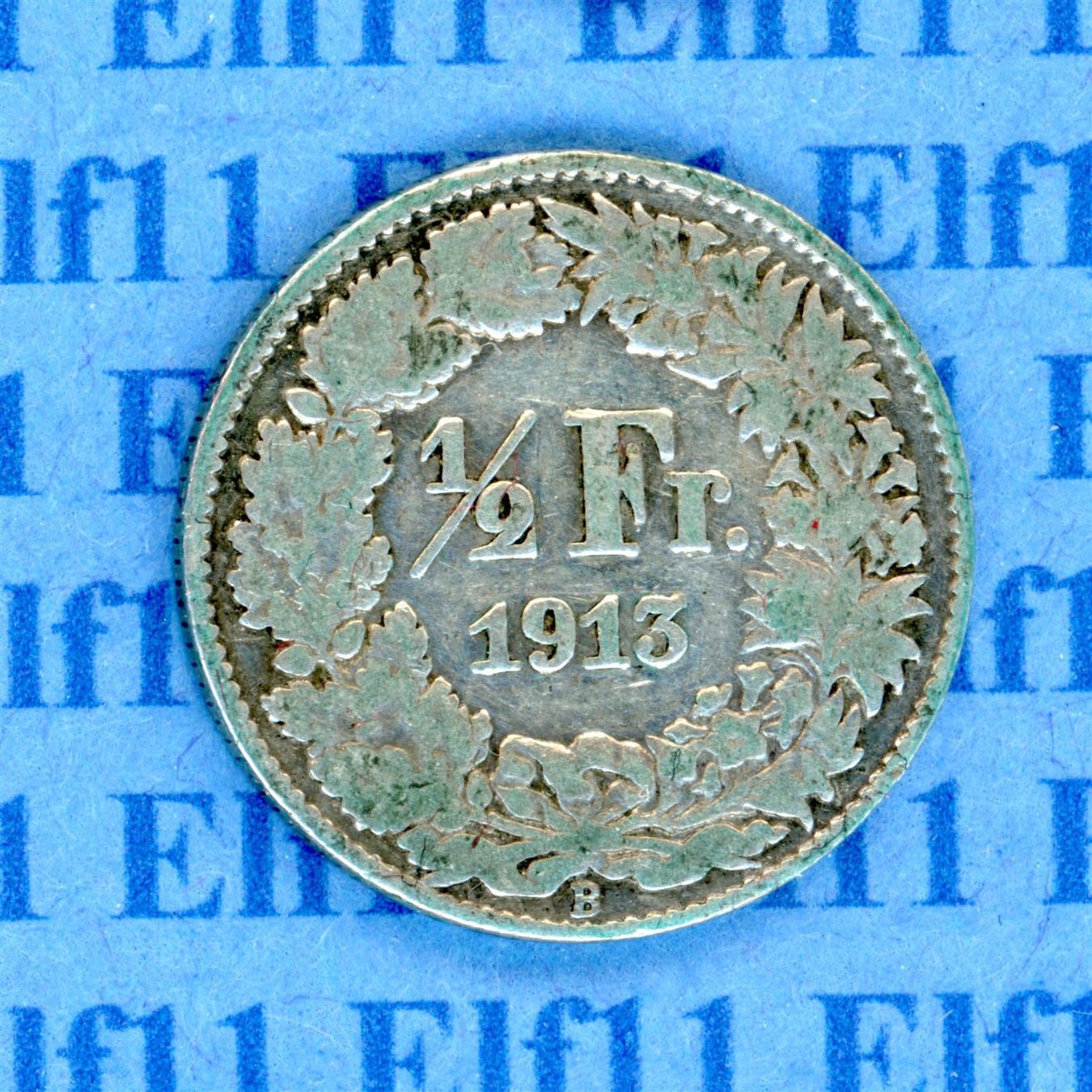 Tutti le monete: CHF___0.50 1913 ss 50 Rappen – Usato da Widnau venduto da Elf11
