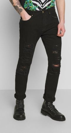 Versace Jeans Couture destroyed Slim Fit Schwarz Gr36