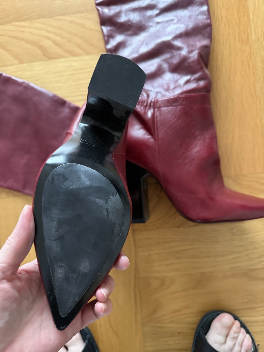 Scarpe da donna: Burgunderrote Lederstiefel Gr. 36 – Usato da Hausen am Albis venduto da Tyllenajoe 2
