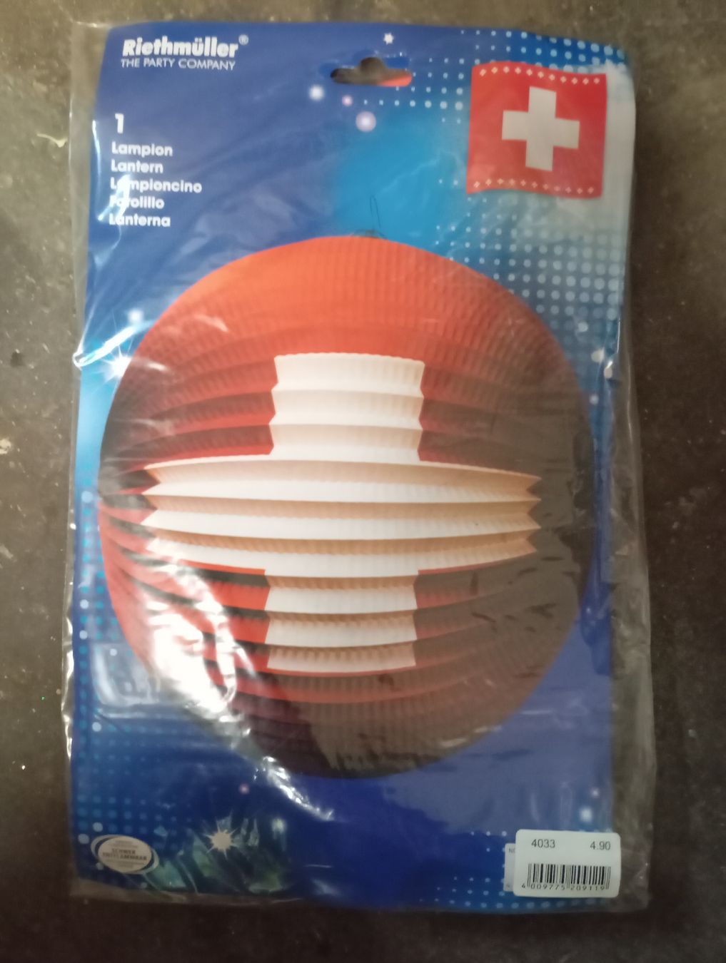 Tutte le decorazioni: Lampion Ballon CH 36 cm – Nuovo e nell'imballaggio originale da Winterthur venduto da pjuma01