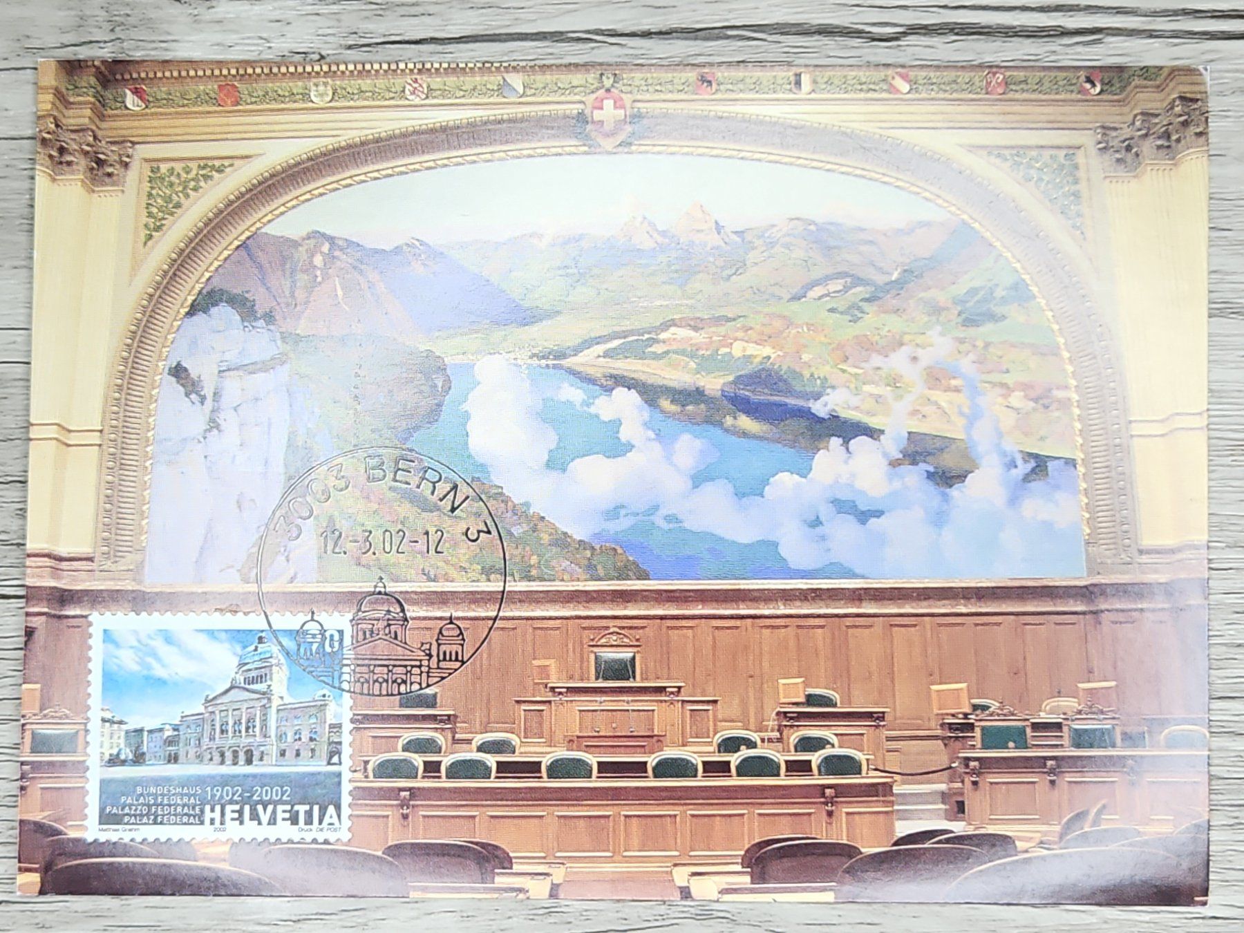 Tutti i francobolli: CL04 Carte Postale + Timbre Suisse 2002 – Usato da Cousset venduto da Patrick_Collections