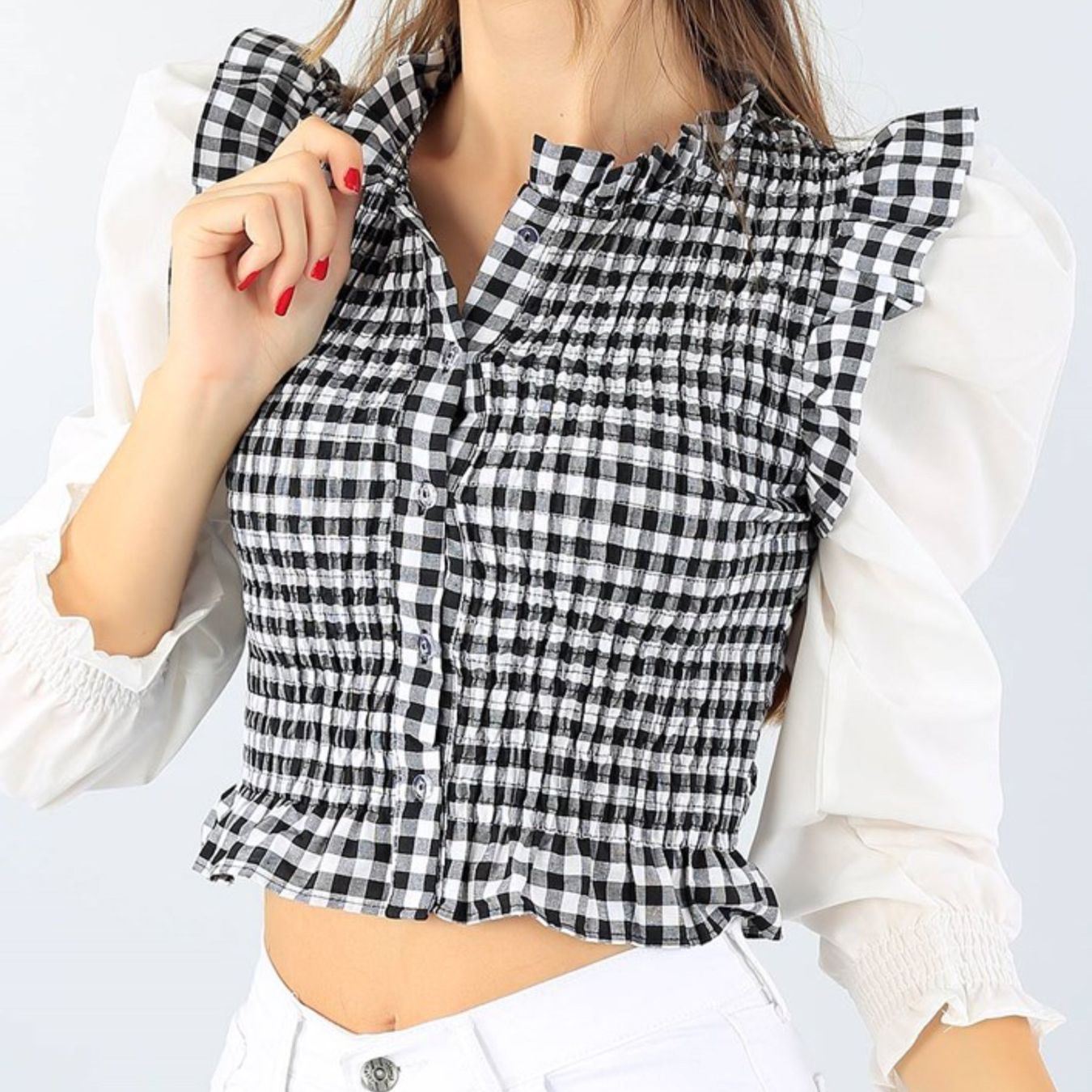 Blusen: Blouse à carreaux vichy – Gebraucht aus Thônex von BrYu