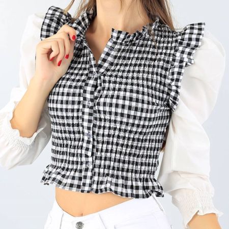 Blouse à carreaux vichy
