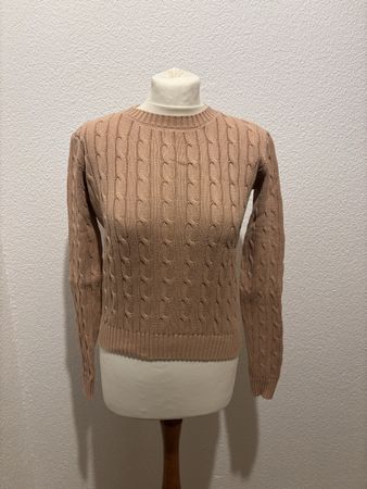 Pullover American Apparel Zopfmuster lachsfarben Grösse XS/S
