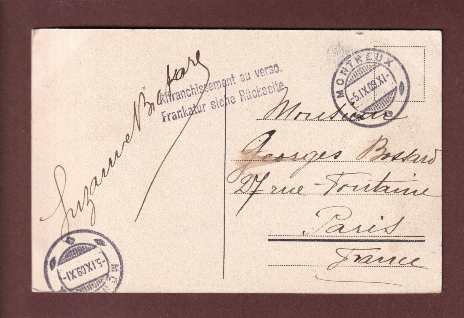 Cartes postales: MONTREUX - Bon Port - 1909 – D'occasion à Pully par nicecards-shop 1