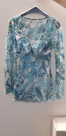 Frühlings-Bluse transparent Paisley Gr. S 🌸