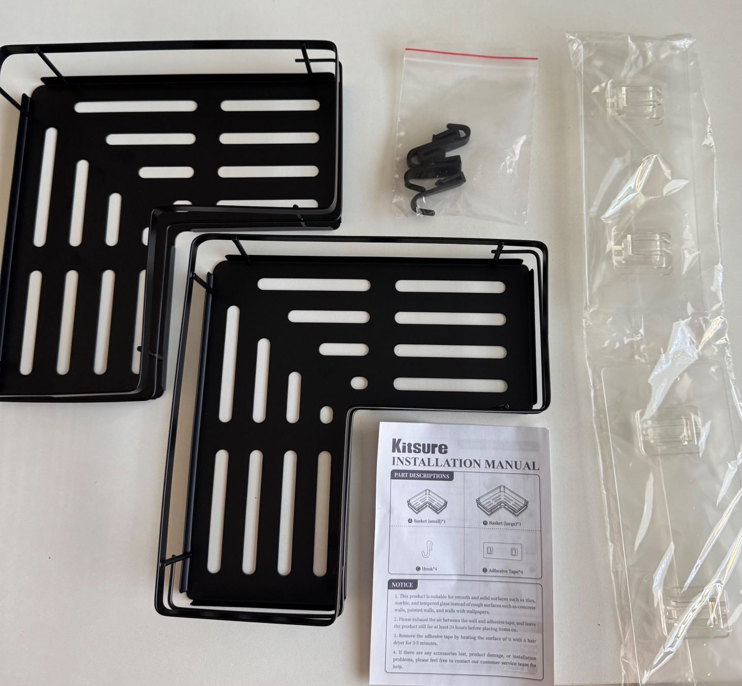 Wandhalterungen: KITSURE Duschablage / Bad Organiser 2er Pack Neu – Neu und originalverpackt aus Montagnola von Vol24