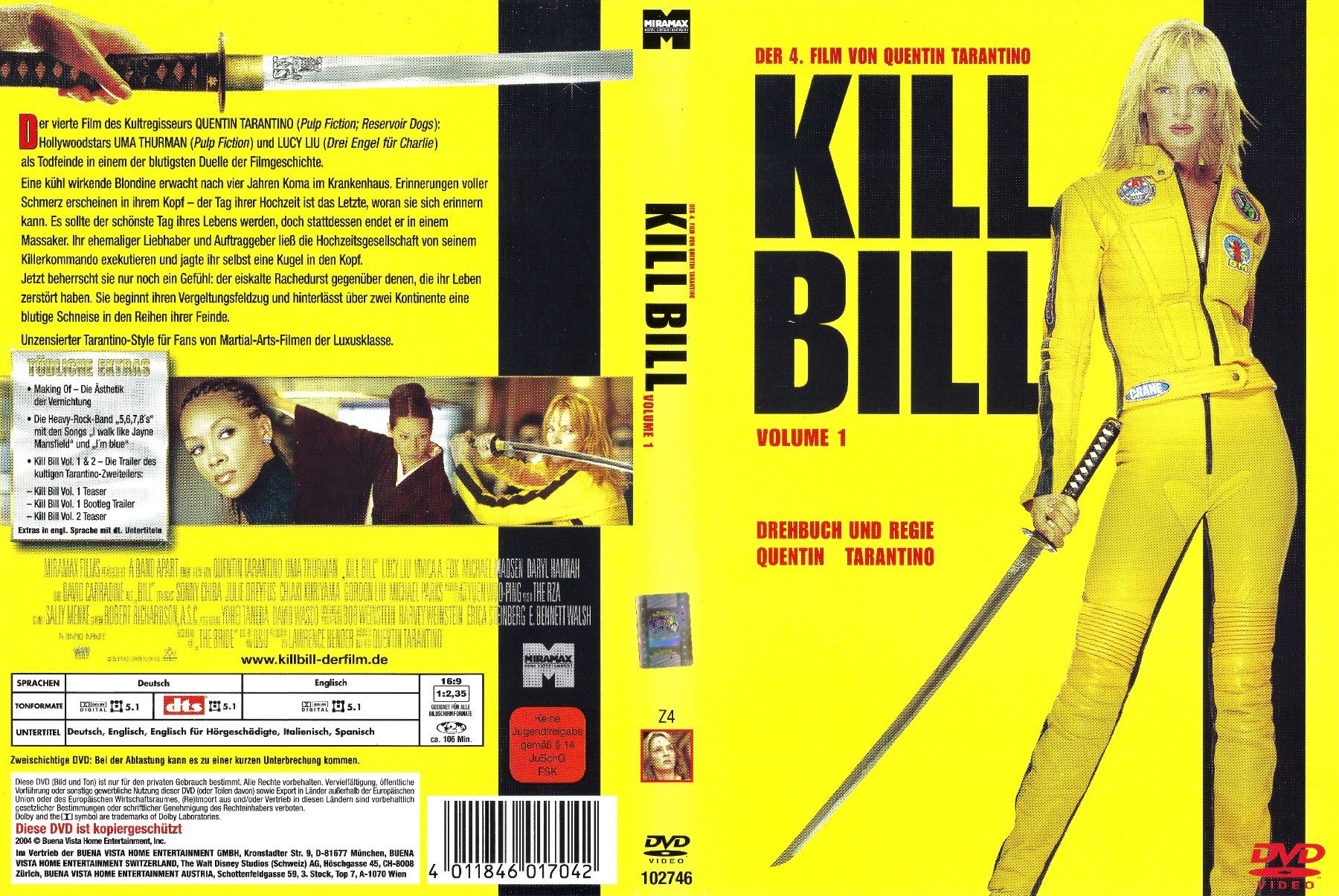 Tous les DVDs: Kill Bill - Volume 1 – D'occasion à Zürich par Cineasten