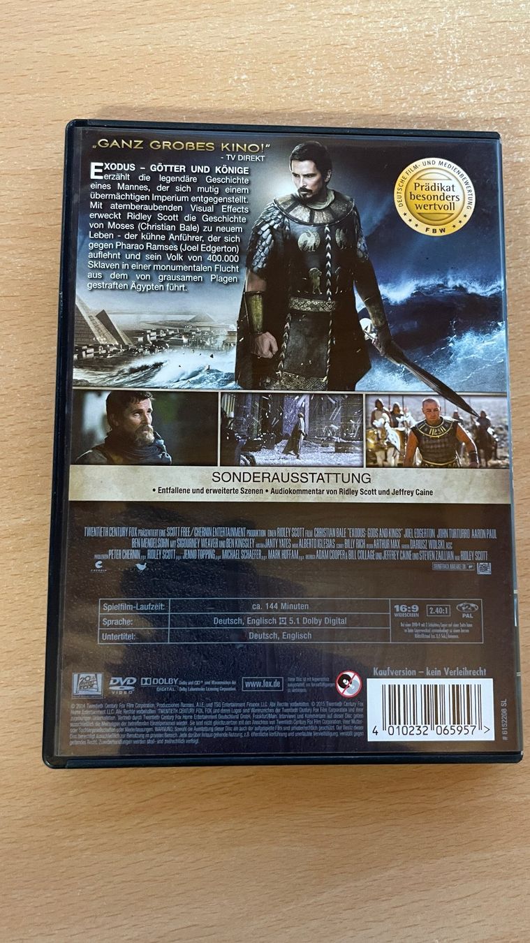 Tutti i DVDs: EXODUS - Götter und Könige – Usato da Glattfelden venduto da cybermaxx 1