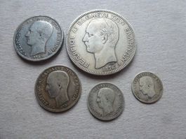 Lot ++ 5 Stück Münzen aus Griechenland ab 1873