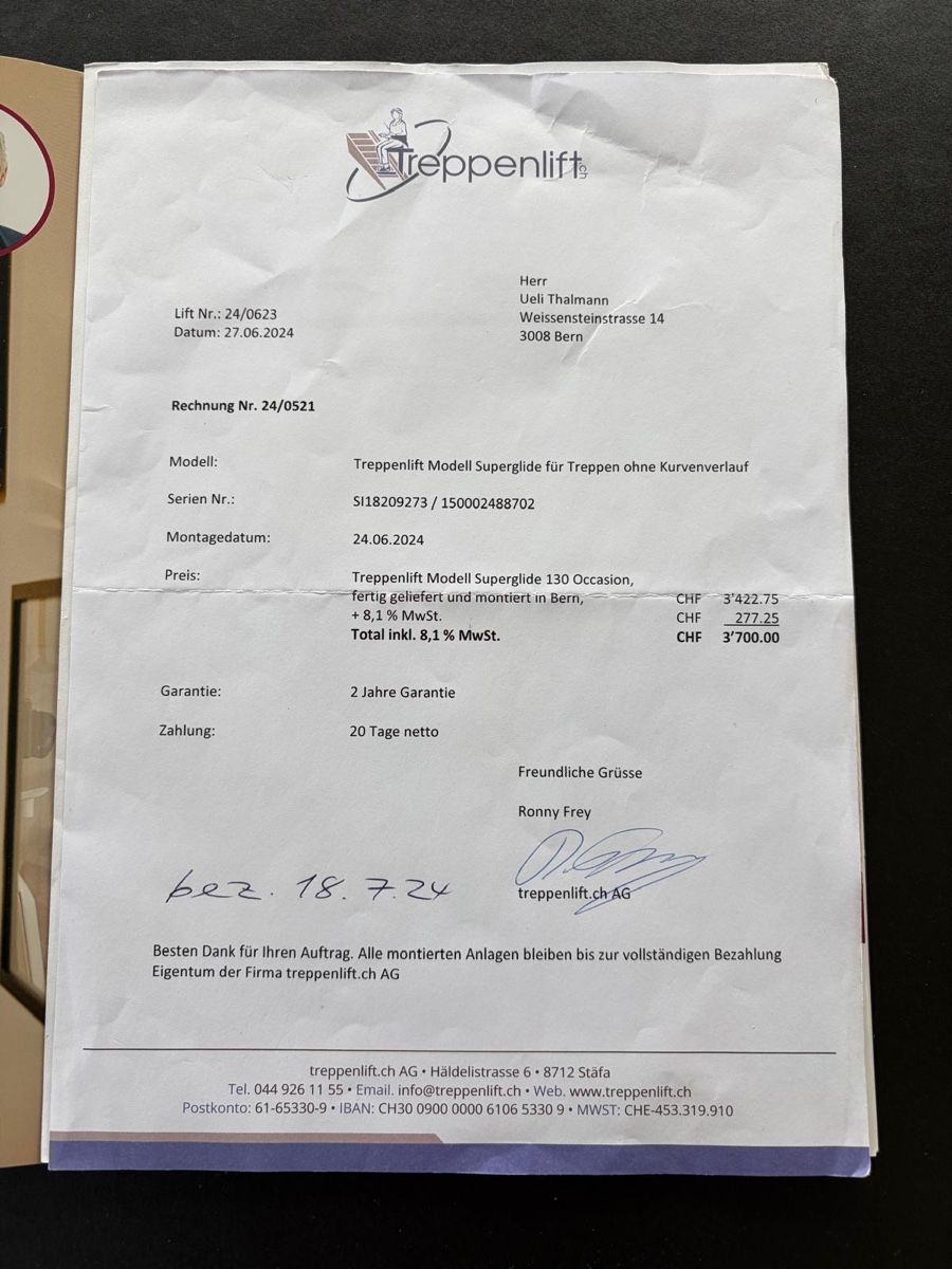 Scale: Treppenlift model superglide – Nuovo (secondo la descrizione) da Konolfingen venduto da Hereselfe 6