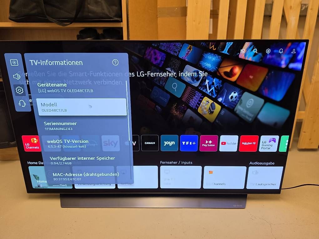LG Appareils TV: LG OLED48C17LB – D'occasion à Freienbach par Fab24 1