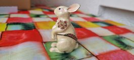 Pillen Dose / Schmuck Dose Metall Hase Rosa Steinchen