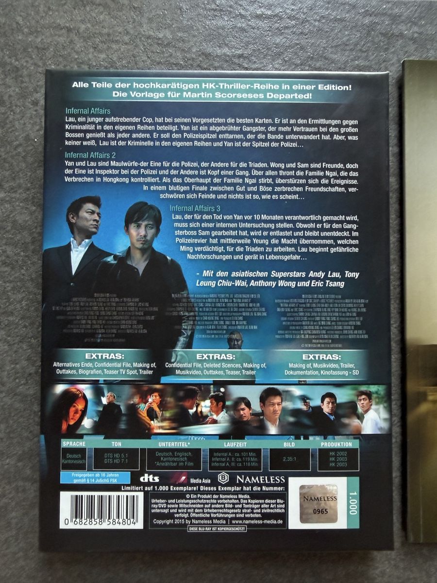 Alle DVDs: Infernal Affairs Trilogie Box Limited Edition – Gebraucht aus Zürich von cENS0R 2