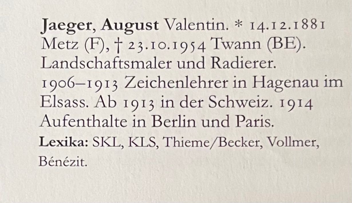Gemälde: Jaeger August Valentin (1881-1954) – Gebraucht aus Grosshöchstetten von Perle1951 4