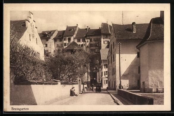 Ansichtskarten: AK Bremgarten /AG, Strassenpartie, 1916 – Gebraucht aus Berlin von bartko-reher