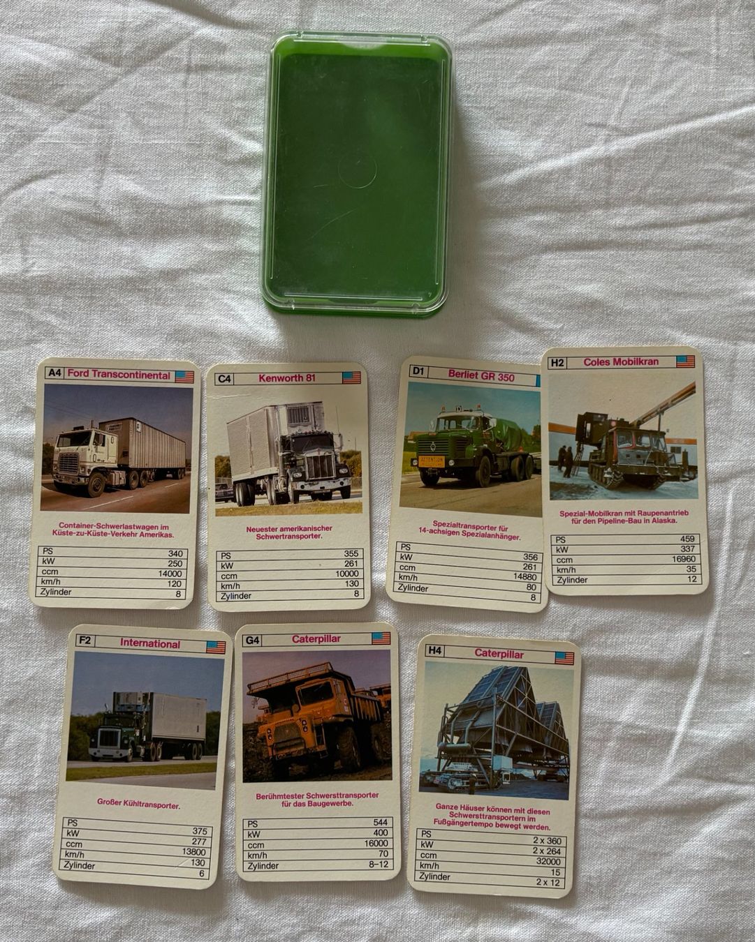 Giochi: QUARTETT INTERNATIONALE SCHWERTRANSPORTER – Usato da Ostermundigen venduto da Wyatt-Earp 3