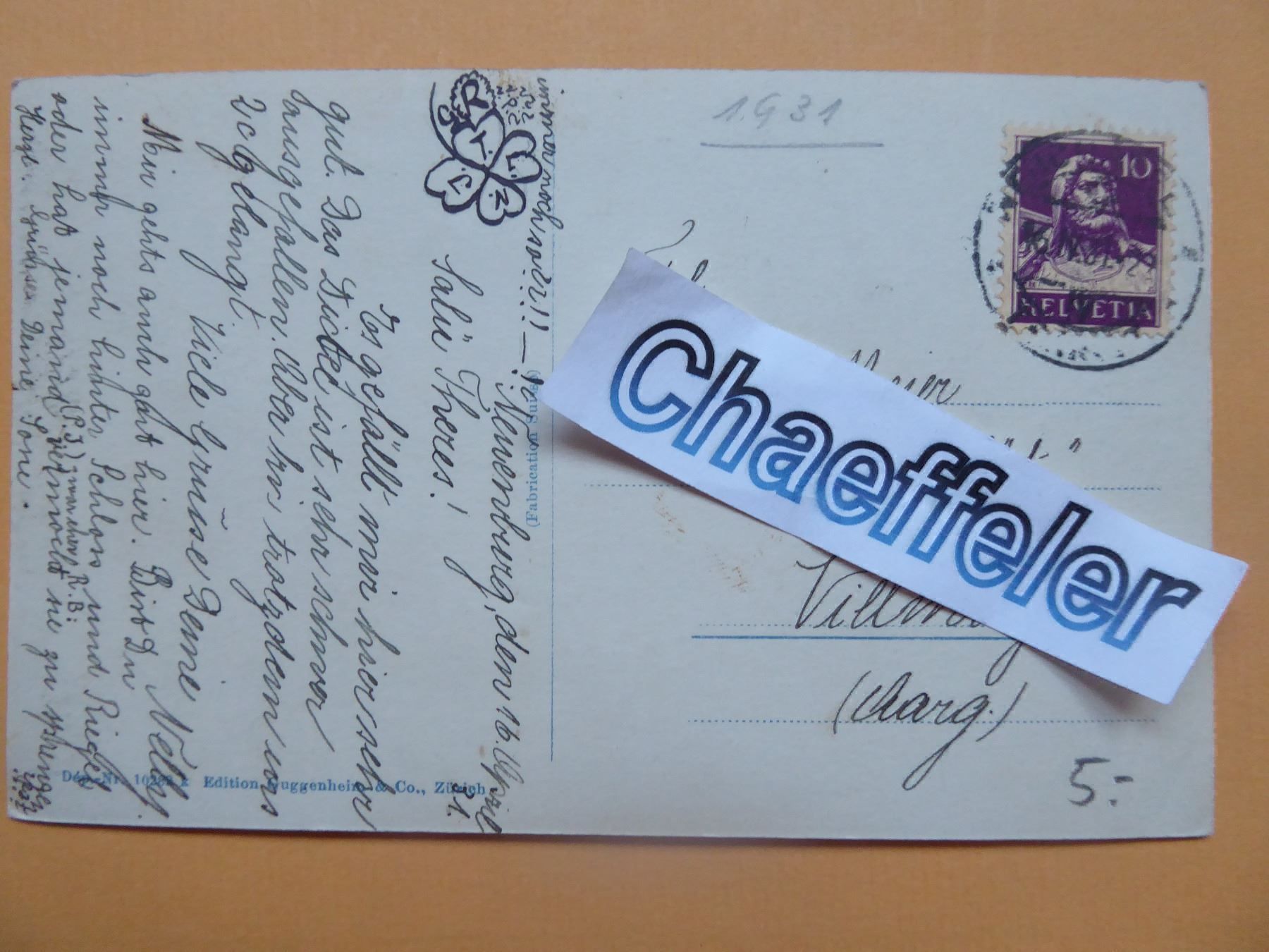 Cartes postales: 1931 Neuchatel, Ecole de commerce des – D'occasion à Zürich par Chaeffeler 1